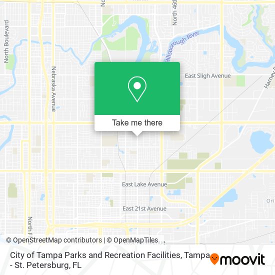 City of Tampa Parks and Recreation Facilities map