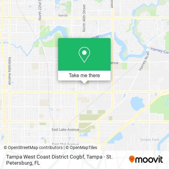 Tampa West Coast District Cogbf map