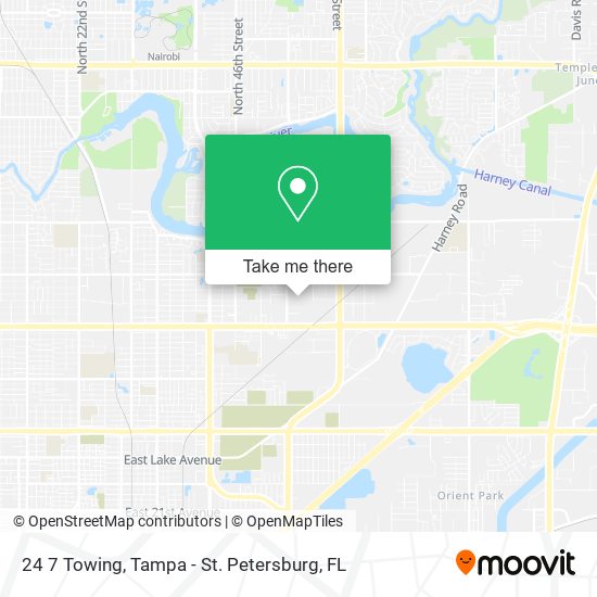 24 7 Towing map