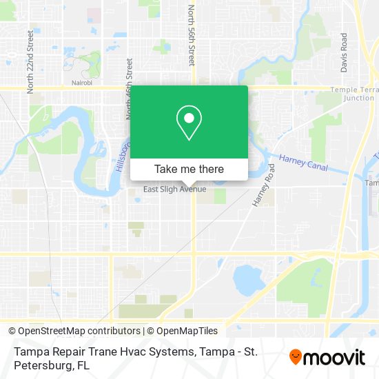 Mapa de Tampa Repair Trane Hvac Systems