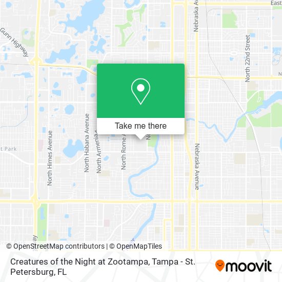 Mapa de Creatures of the Night at Zootampa