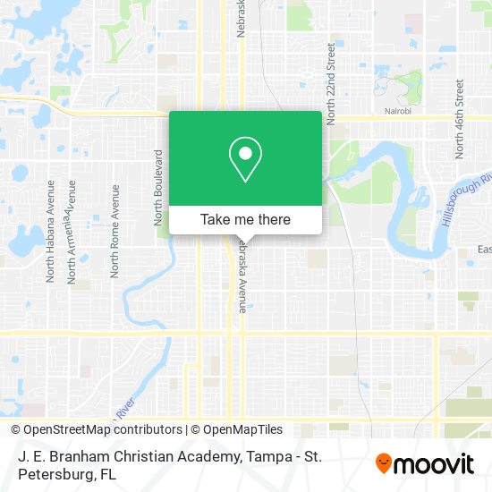 Mapa de J. E. Branham Christian Academy
