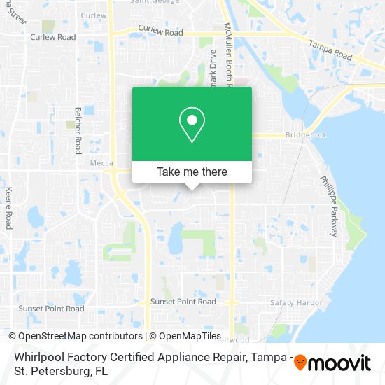 Mapa de Whirlpool Factory Certified Appliance Repair