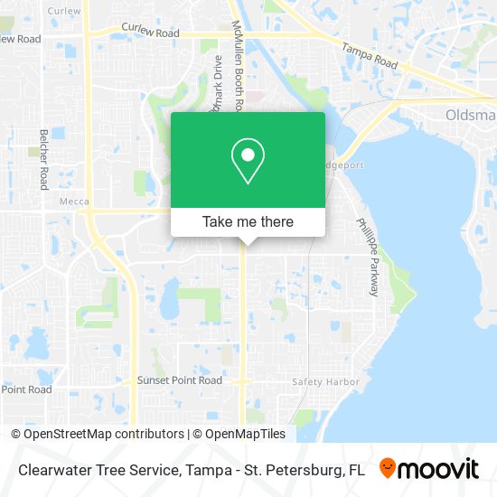Mapa de Clearwater Tree Service