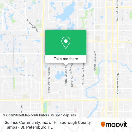 Sunrise Community, Inc. of Hillsborough County map