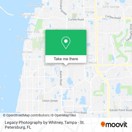 Legacy Photography by Whitney map