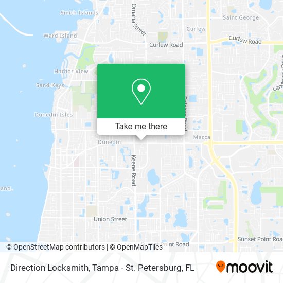 Mapa de Direction Locksmith