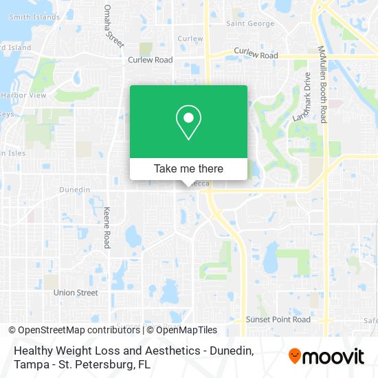 Healthy Weight Loss and Aesthetics - Dunedin map