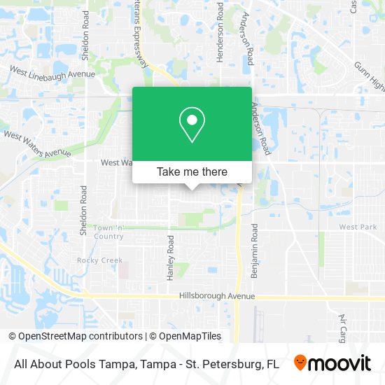 Mapa de All About Pools Tampa