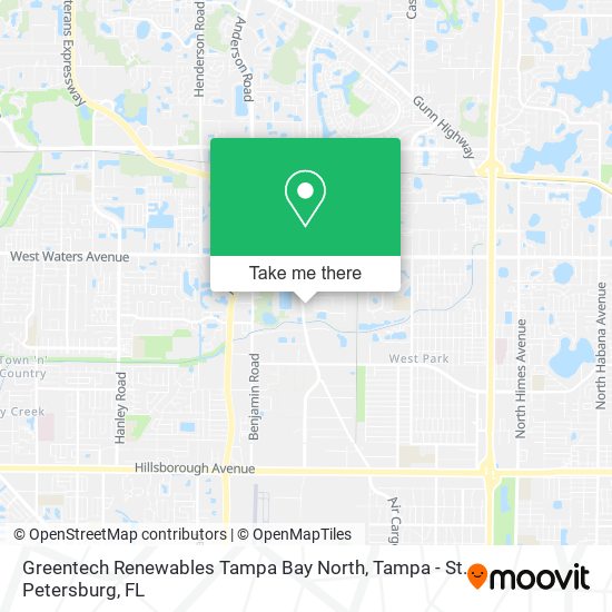 Mapa de Greentech Renewables Tampa Bay North