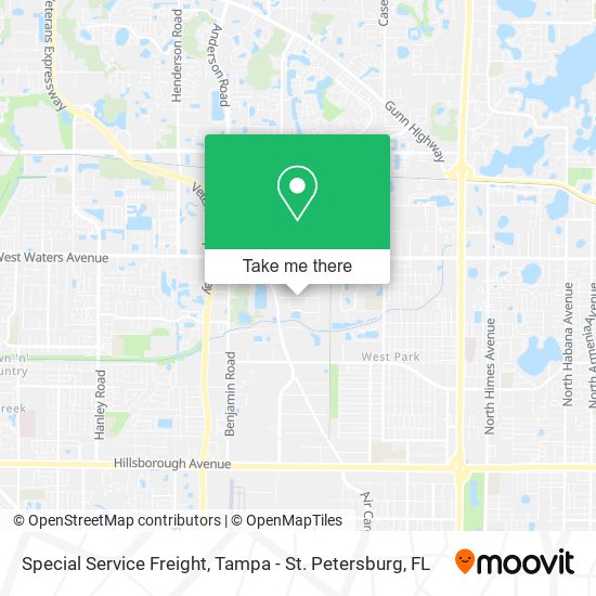 Special Service Freight map