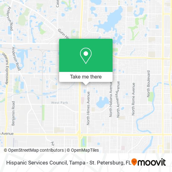 Hispanic Services Council map