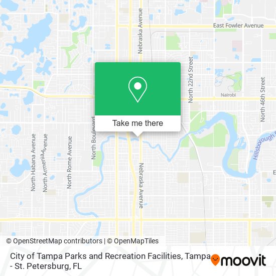 Mapa de City of Tampa Parks and Recreation Facilities
