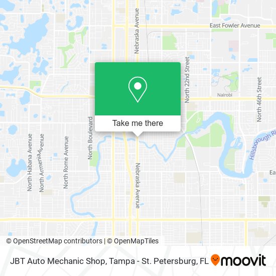 Mapa de JBT Auto Mechanic Shop