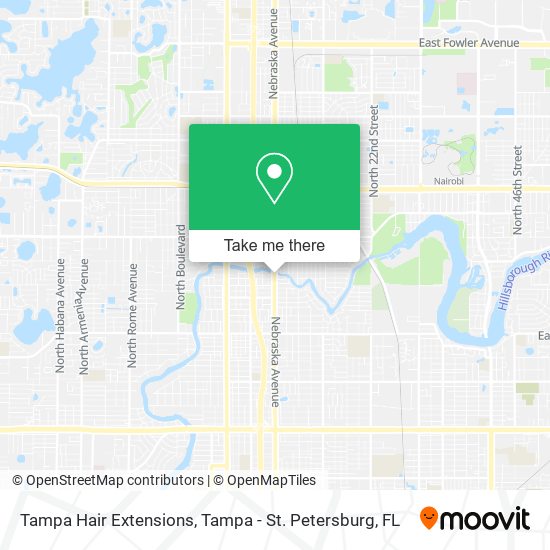 Mapa de Tampa Hair Extensions