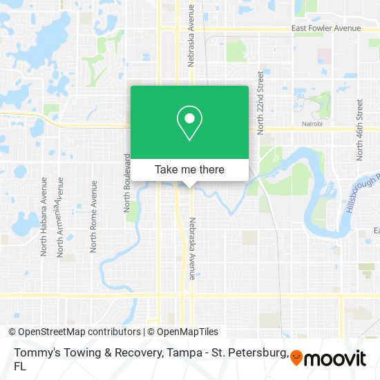 Tommy's Towing & Recovery map