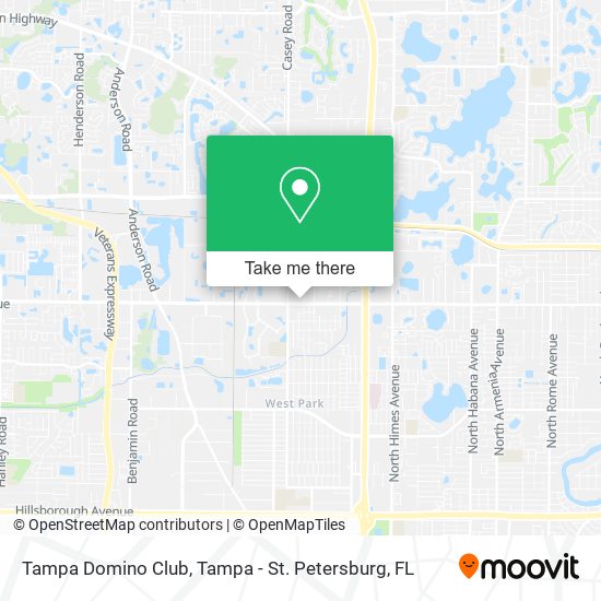 Mapa de Tampa Domino Club