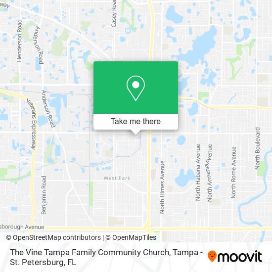 The Vine Tampa Family Community Church map