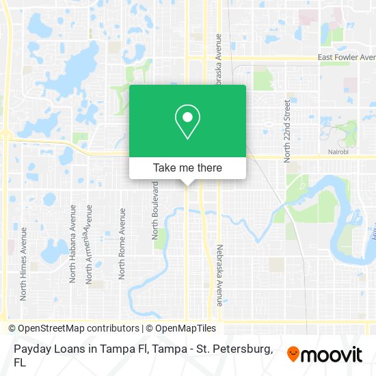 Payday Loans in Tampa Fl map