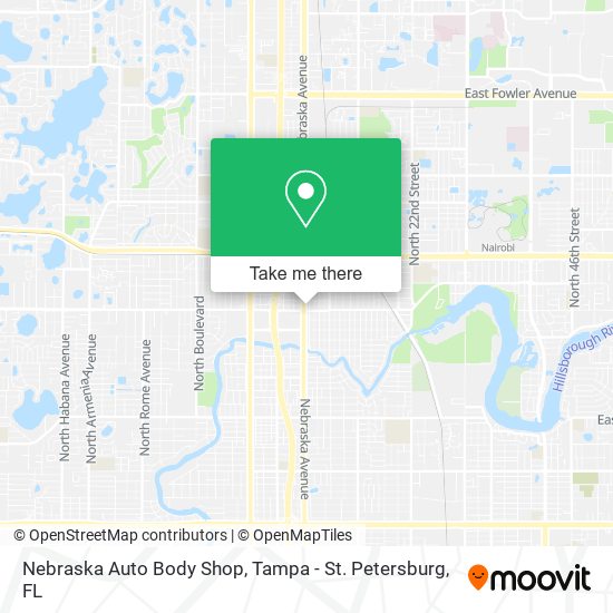Nebraska Auto Body Shop map