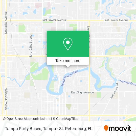 Tampa Party Buses map