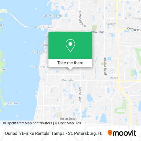 Mapa de Dunedin E-Bike Rentals