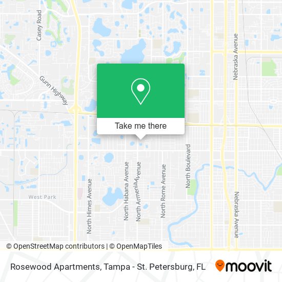 Rosewood Apartments map