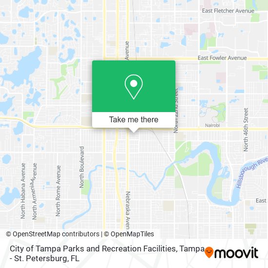 City of Tampa Parks and Recreation Facilities map