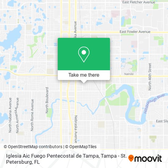 Iglesia Aic Fuego Pentecostal de Tampa map