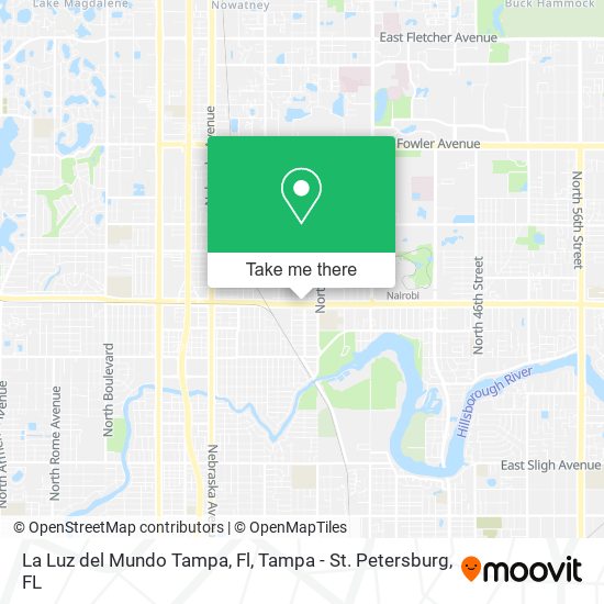 Mapa de La Luz del Mundo Tampa, Fl