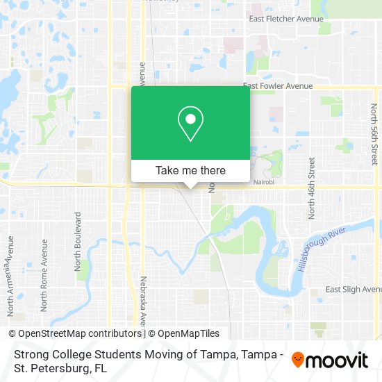 Strong College Students Moving of Tampa map
