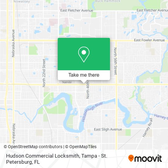 Hudson Commercial Locksmith map