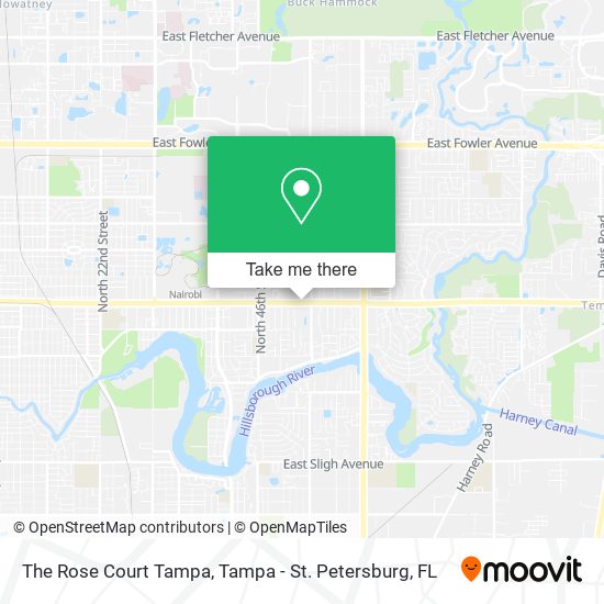 The Rose Court Tampa map