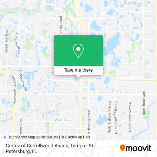 Cortez of Carrollwood Assoc map