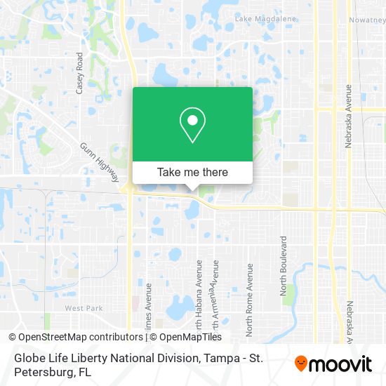 Mapa de Globe Life Liberty National Division