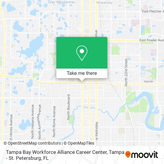Tampa Bay Workforce Alliance Career Center map