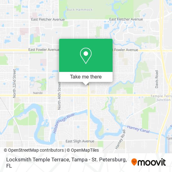 Locksmith Temple Terrace map