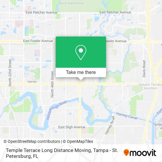 Temple Terrace Long Distance Moving map