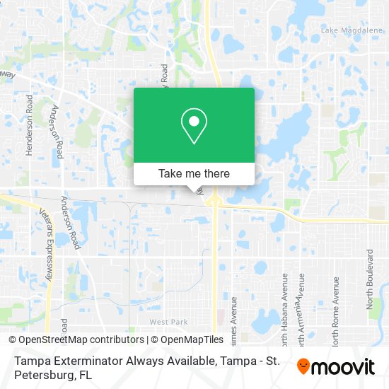 Tampa Exterminator Always Available map