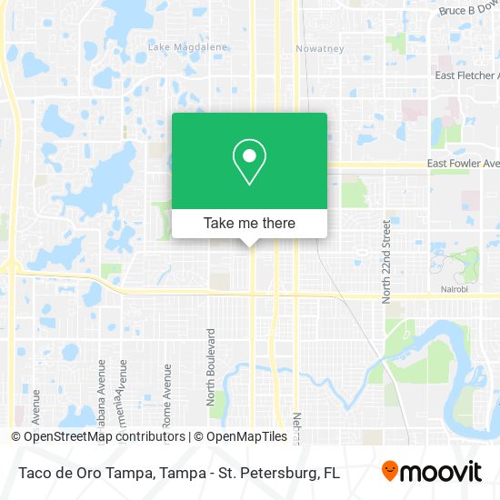 Taco de Oro Tampa map