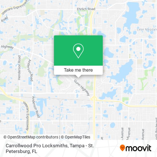 Carrollwood Pro Locksmiths map