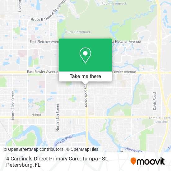 Mapa de 4 Cardinals Direct Primary Care