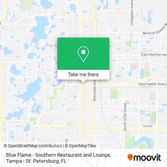 Blue Flame - Southern Restaurant and Lounge map