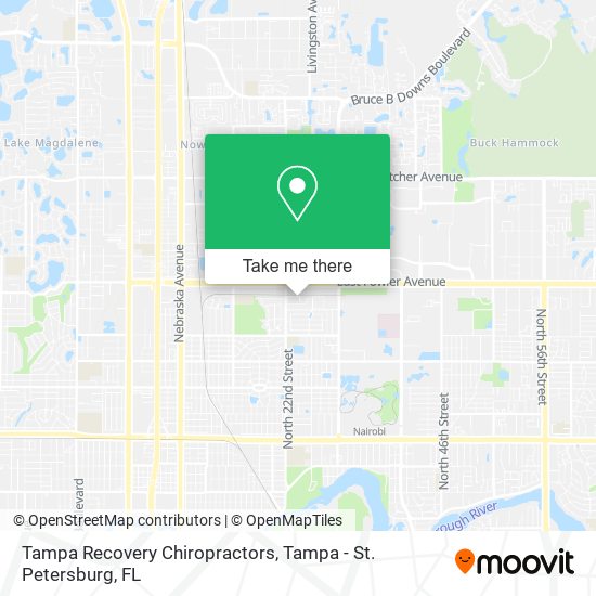 Tampa Recovery Chiropractors map