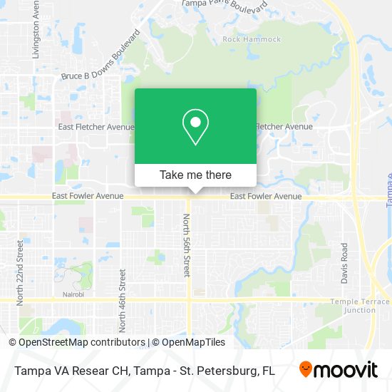 Mapa de Tampa VA Resear CH