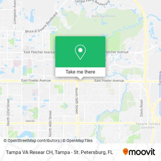 Tampa VA Resear CH map