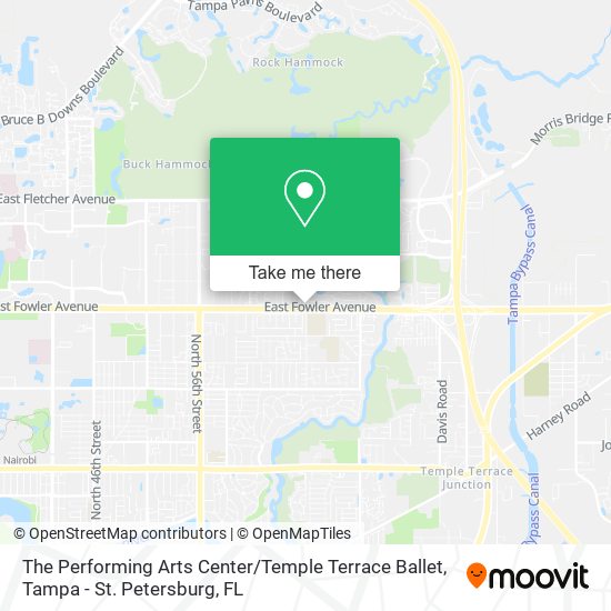 The Performing Arts Center / Temple Terrace Ballet map