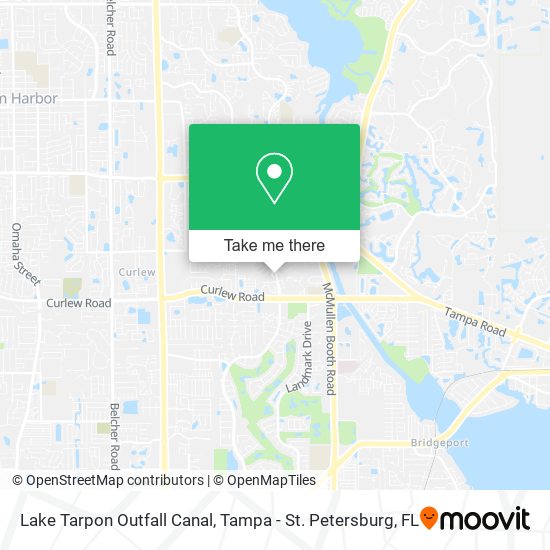 Lake Tarpon Outfall Canal map