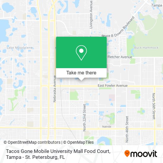 Tacos Gone Mobile University Mall Food Court map