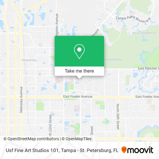 Mapa de Usf Fine Art Studios 101